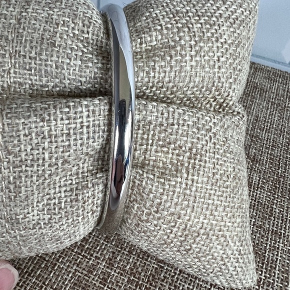 Swarovski Pave Bangle Bracelet Silver and Dark Gray - Picture 5 of 7